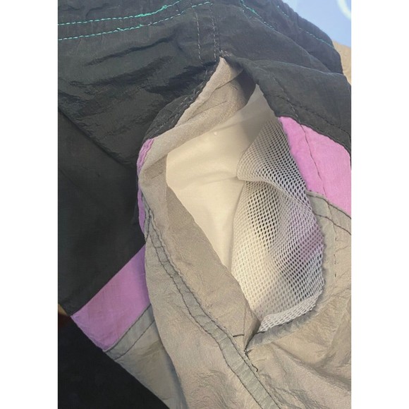 Vtg 90's Breezy Point USA Men's L (36-38) Swim Trunks Shorts Colorblock Striped - Picture 5 of 6